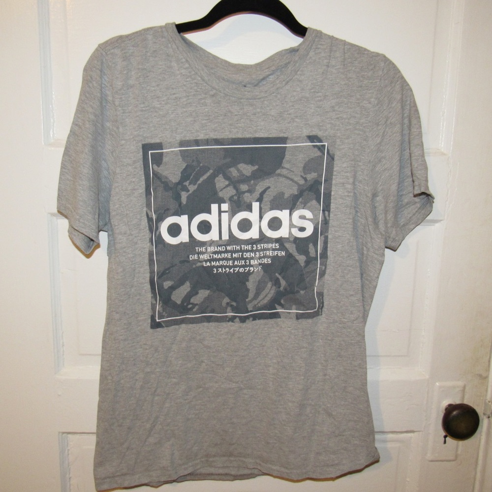 Adidas Gray Graphic Tee